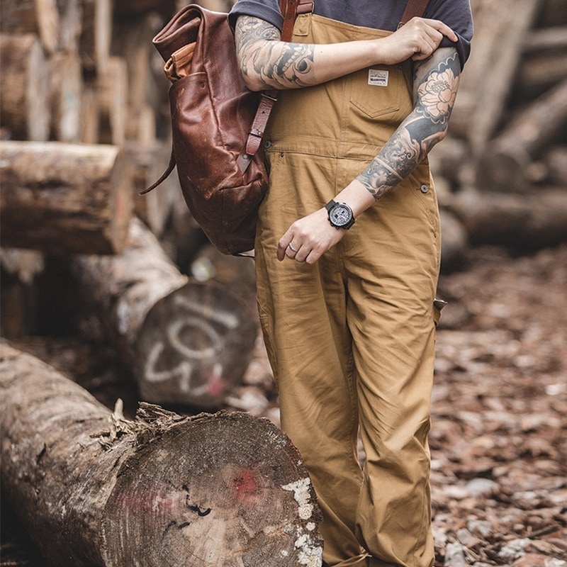 【3日間発送】即納ありオーバーオール メンズ おしゃれ ミリタリーパンツ サロペット オールインワン つなぎ 作業服 カジュアル 吊りズボン オーバーサイズ ゆったり アメカジ