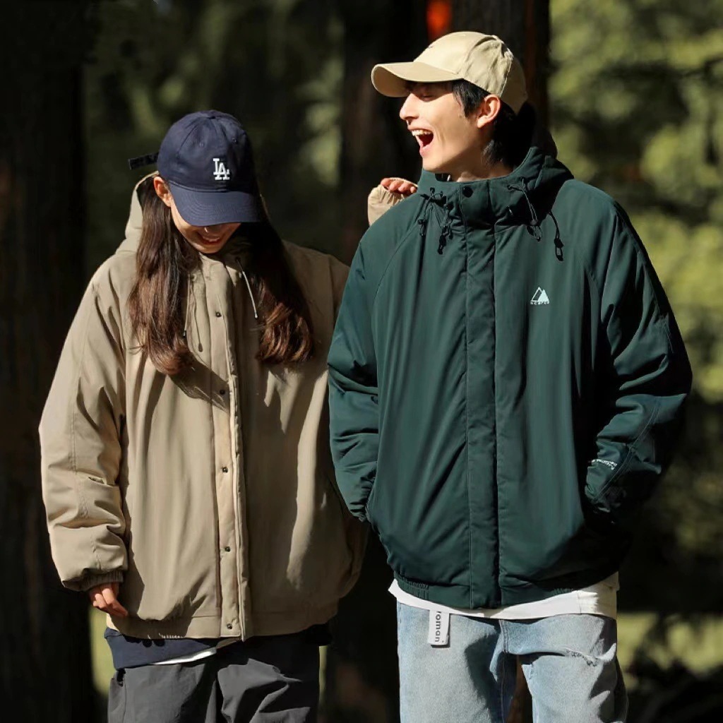 タグメンズ ダウンジャケットメンズ アウター アウターメンズ山系アウトドア綿入れ冬の新作厚手綿入れフードコート男女兼用