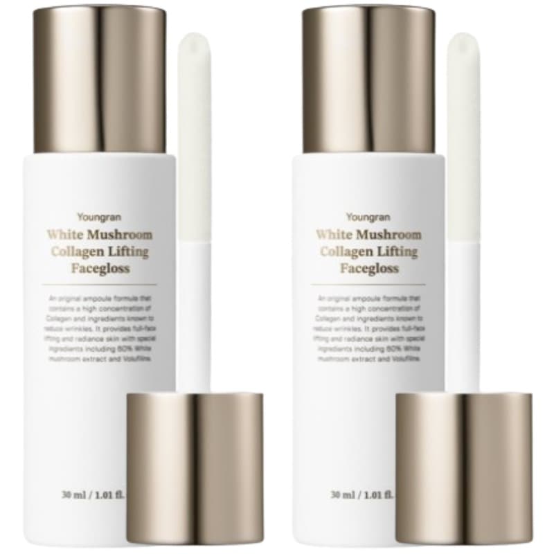 ヨンラン ホワイトマッシュルーム コラーゲン リフティング フェイスグロス 30ml 2個