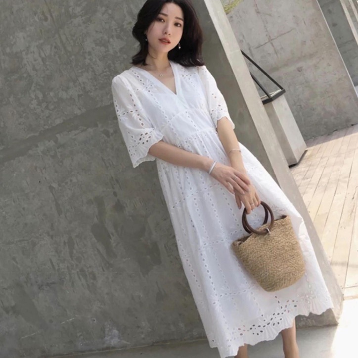 ワンピース ミモレ ミモレ丈 袖あり 半袖 ラウンドネック 襟付き フレア セミフレア ウエストマーク 大人可愛い きれいめ 大人 上品 おしゃれ お洒落 大人女子 ラブリー キュート ガーリー