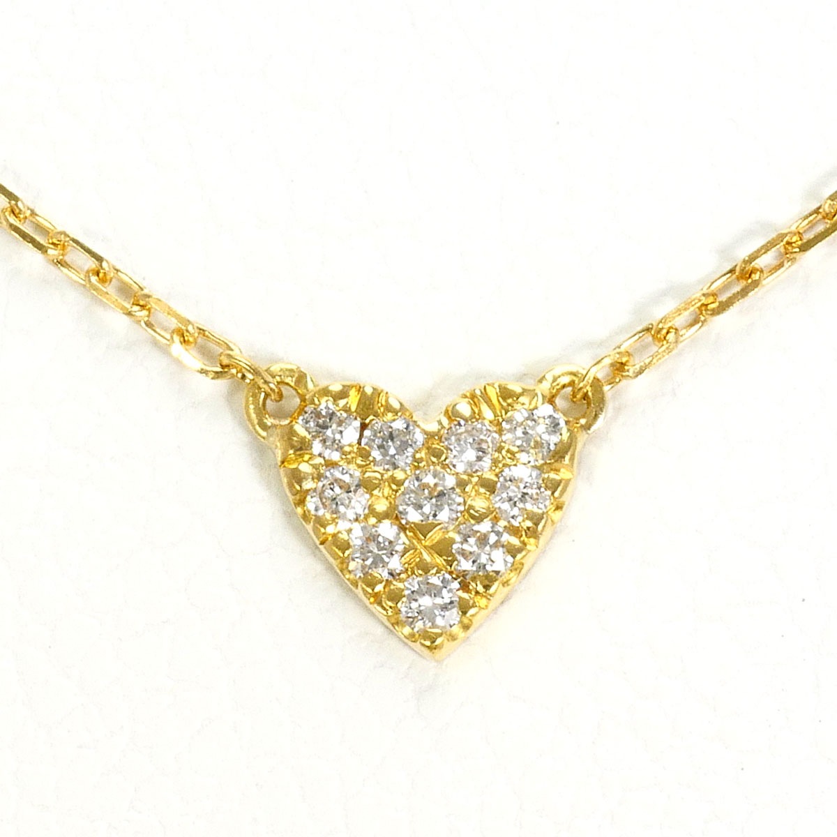 アーカー K18 18金 YG イエローゴールド ネックレス ダイヤモンド 0.05ct 総重量約1.4g 約40cm 中古