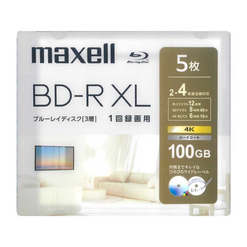 マクセル　録画用ブルーレイディスク BD-RXL 5枚入り maxell ［5枚 / 100GB / インクジェットプリンター対応］　BRV100WPH.5S