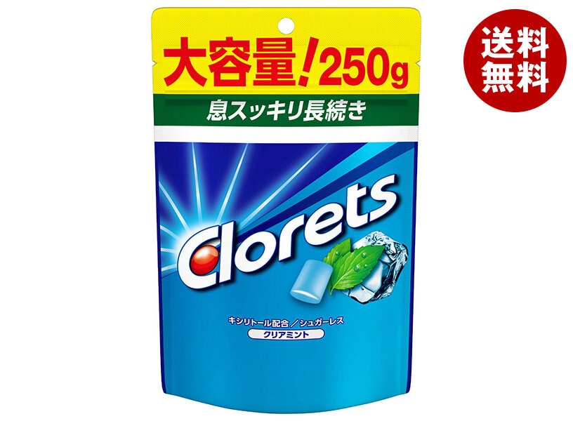 モンデリーズ・ジャパン クロレッツXP クリアミント スタンドパウチ 250g＊6袋入