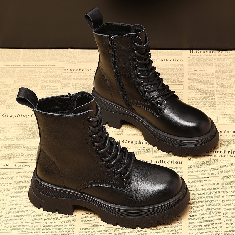 靴 レディース軽量防水耐水性パッド入り身長を伸ばすブーツウィメンズ クラシック・チャンキー・ブーツ ウィメンズ