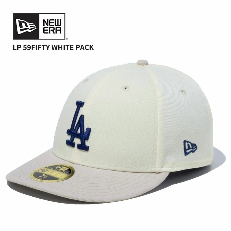 ニュー エラ NEW ERA LP 59FIFTY White Pack ロサンゼルスドジャース クローム ストーンバイザー キャップ 帽子