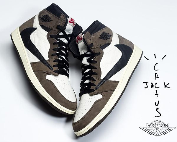 ナイキ エアジョーダン 1 ハイ トラビススコット cd4487-100 スニーカー AJ1