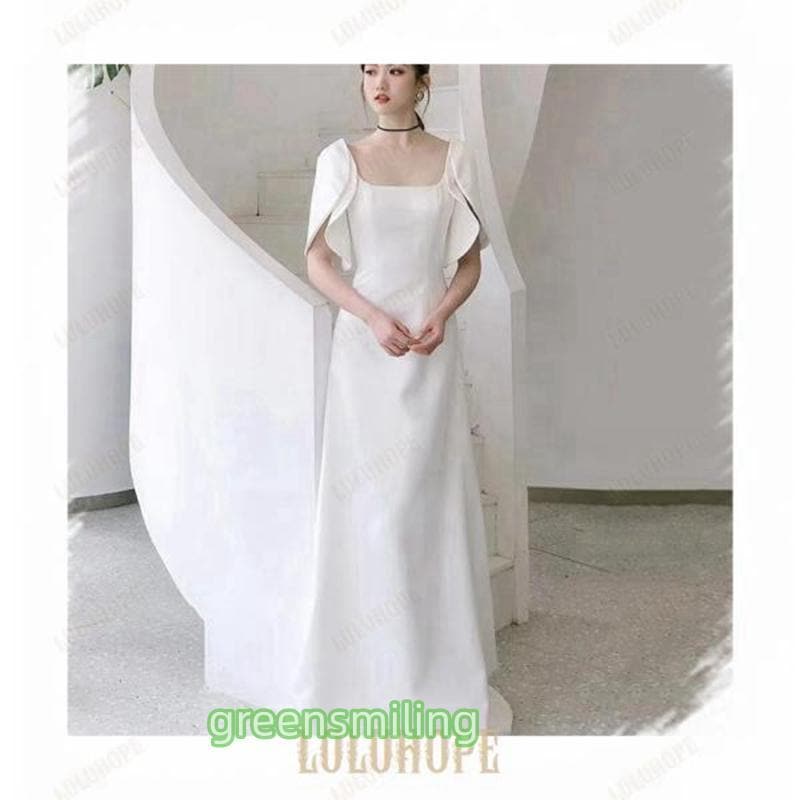 夏新品 ウェディングドレス トレーンライン ドレス Vネック エレガント パーティードレス 花嫁ロングドレス ワンピース結婚式 二次会 挙式 7,918円