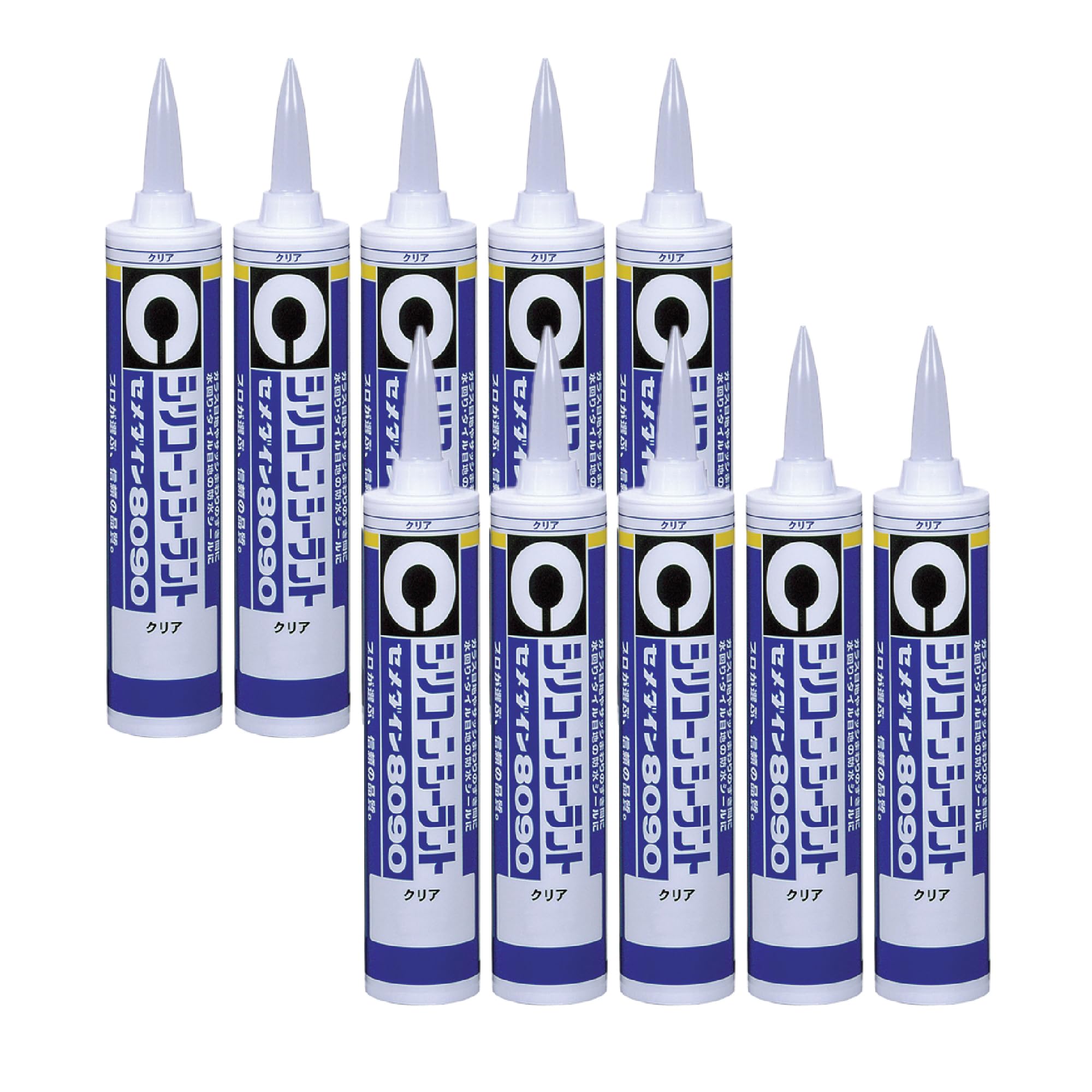 セメダイン(Cemedine) シリコーンシーラント 8090 クリア 330mL SR-248 10本セット