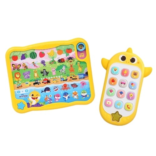 [ピンクポン]赤ちゃんサメ初のサウンドパッド+赤ちゃんサメ初のスマートフォン