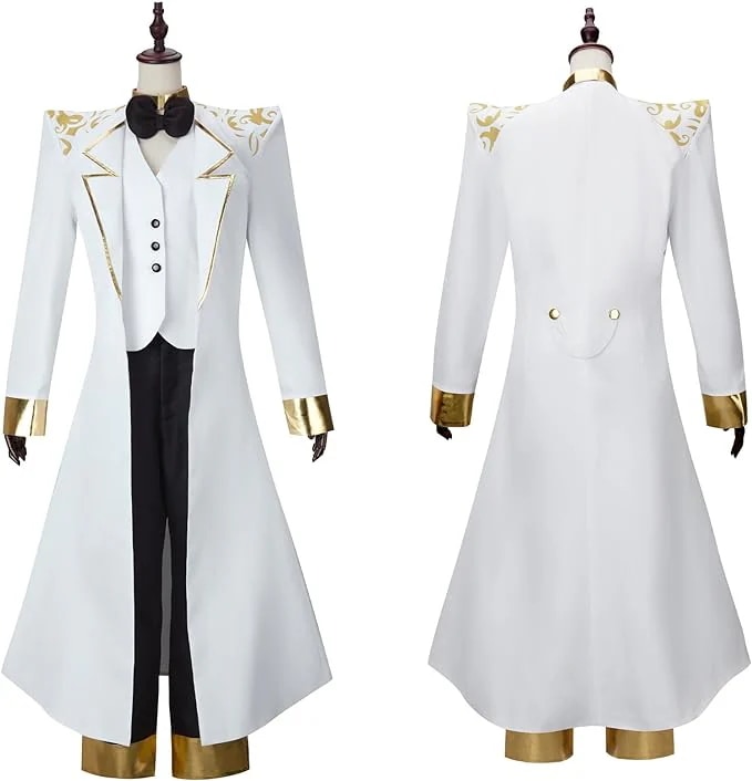 新作入荷ミカル コスプレ ルシファー ハズビン ホテル コスプレ衣装 5点セット 天使 タキシード メンズ ハロウィーン仮装 天使 コスプレ服 悪魔 地獄のホテル ステージ服 11,500円