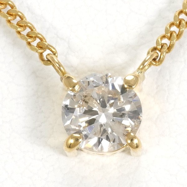 K18 18金 YG イエローゴールド ネックレス ダイヤ 0.43 鑑別書 ジュエリー 中古