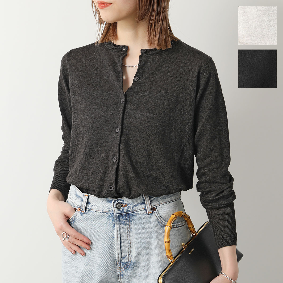 C.T.plage シーティー・プラージュ カーディガン CT24134 レディース 長袖 クルーネック リネン 麻 ニット カラー3色