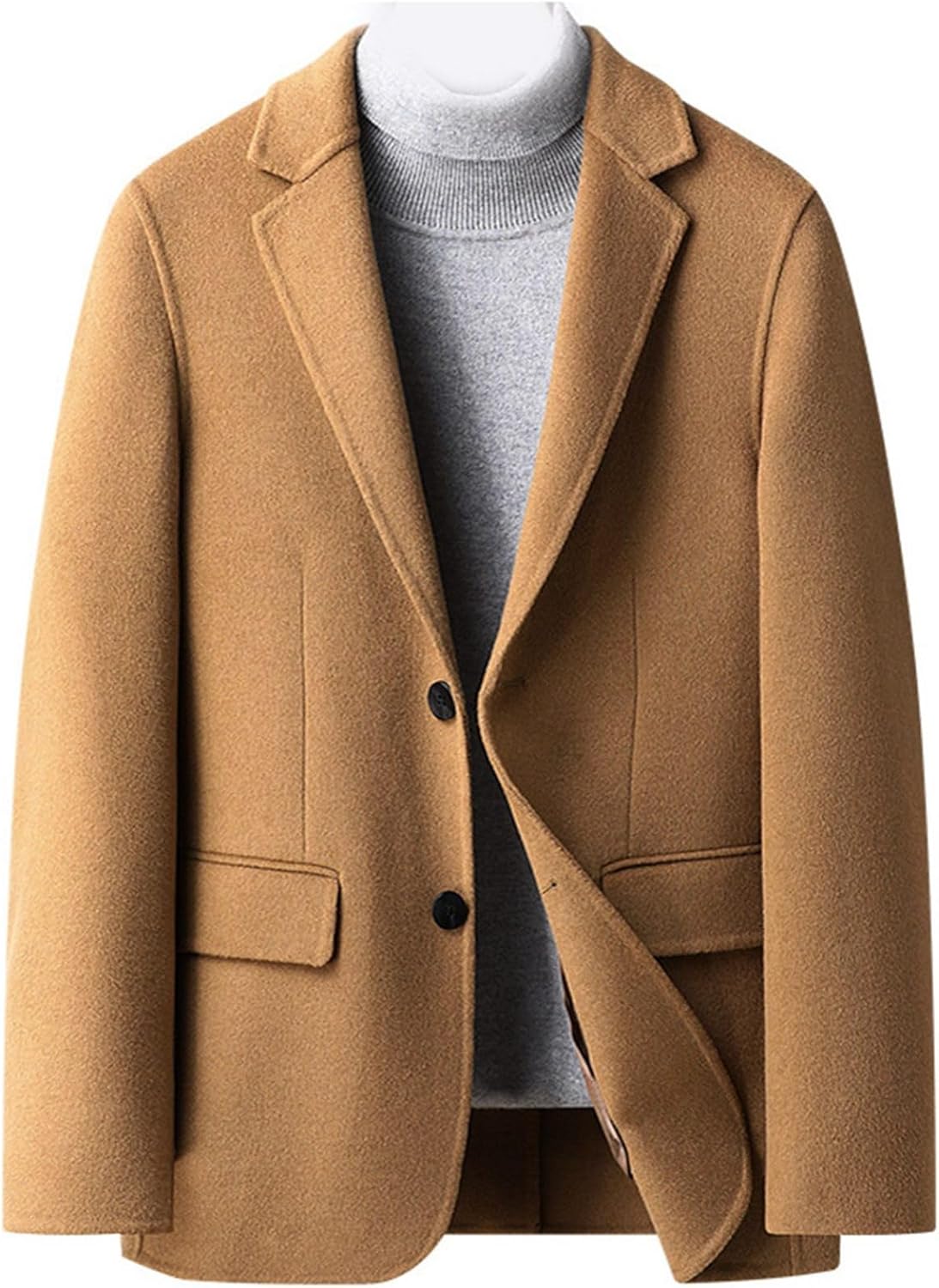 秋冬 スーツジャケット テーラード ダブルフェイス リバーコート ショート丈 ビジネス カジュアル 厚手 ダウンライナー 保温性 メンズ 無地 アウター 防風 防寒着 紳士 メルトンコート