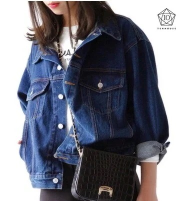デニムジャケット 韓国風 ルーズ 長袖 デニム 大きいサイズ アウター 韓国 レディース オルチャン アウター 袖あり ブルーデニム カジュアル ラフ メンズライク マニッシュ