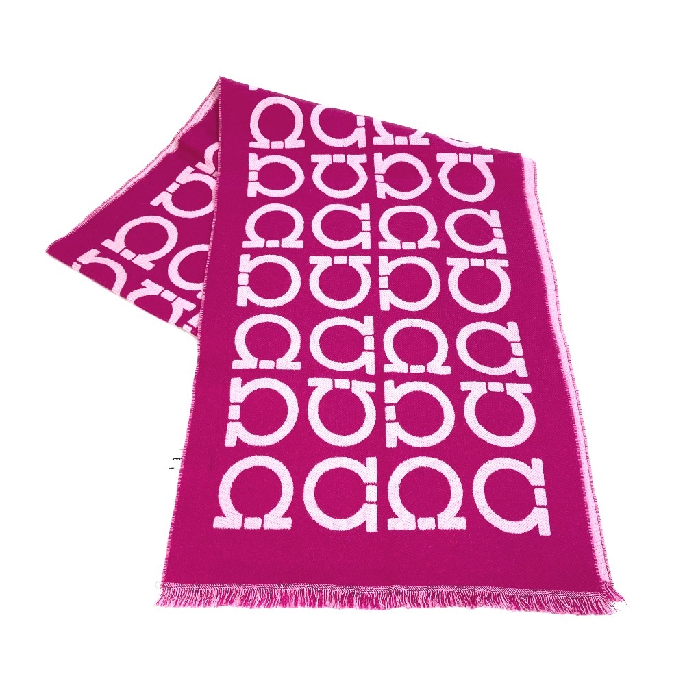 ストール ロゴ ガンチーニ ショール マフラー ウール パープル