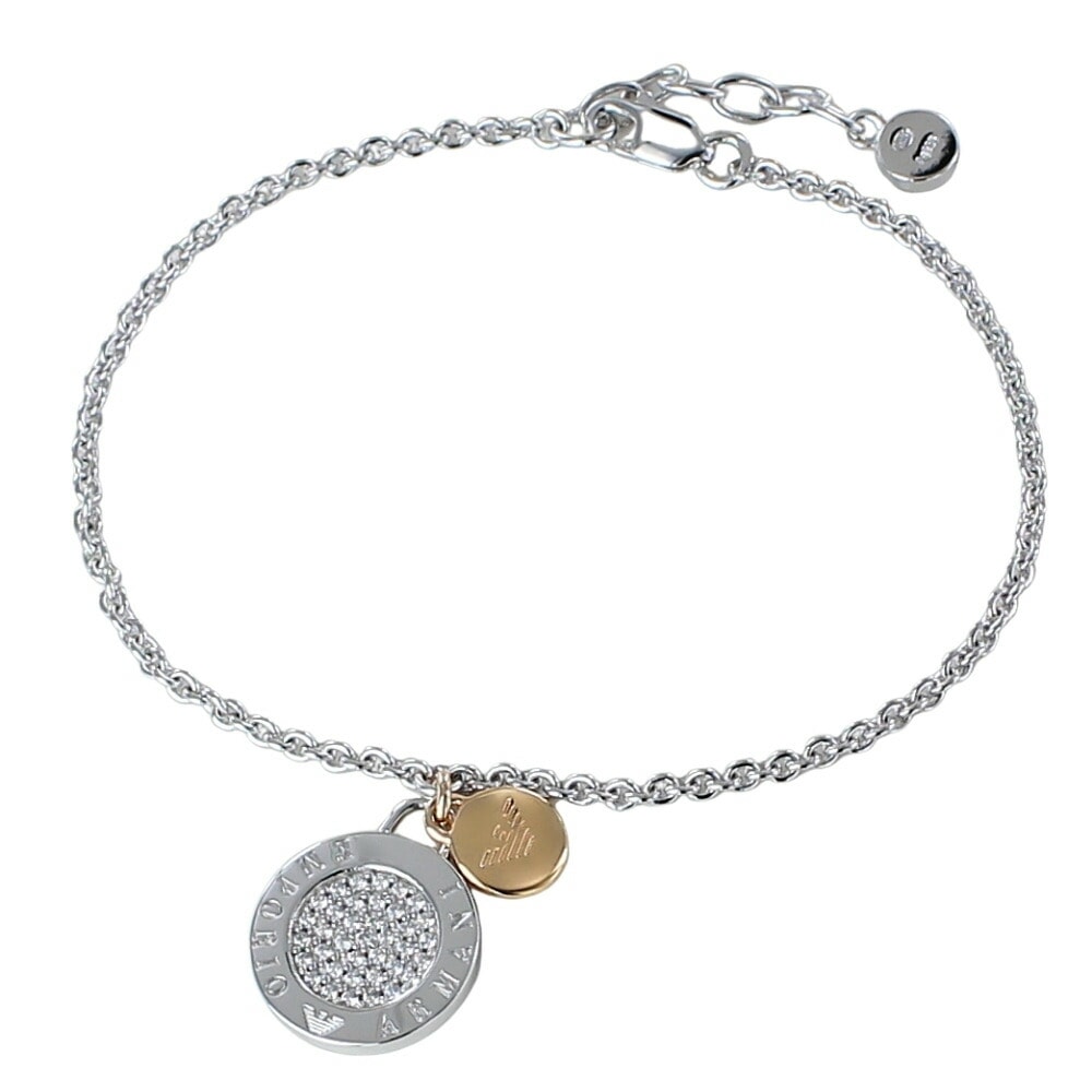 EMPORIO ARMANI エンポリオアルマーニ ブレスレット アクセサリー レディース アクセ イーグルロゴ シェル イニシャル チェーン ゴールド シルバー クリスタル EG3378040 女性