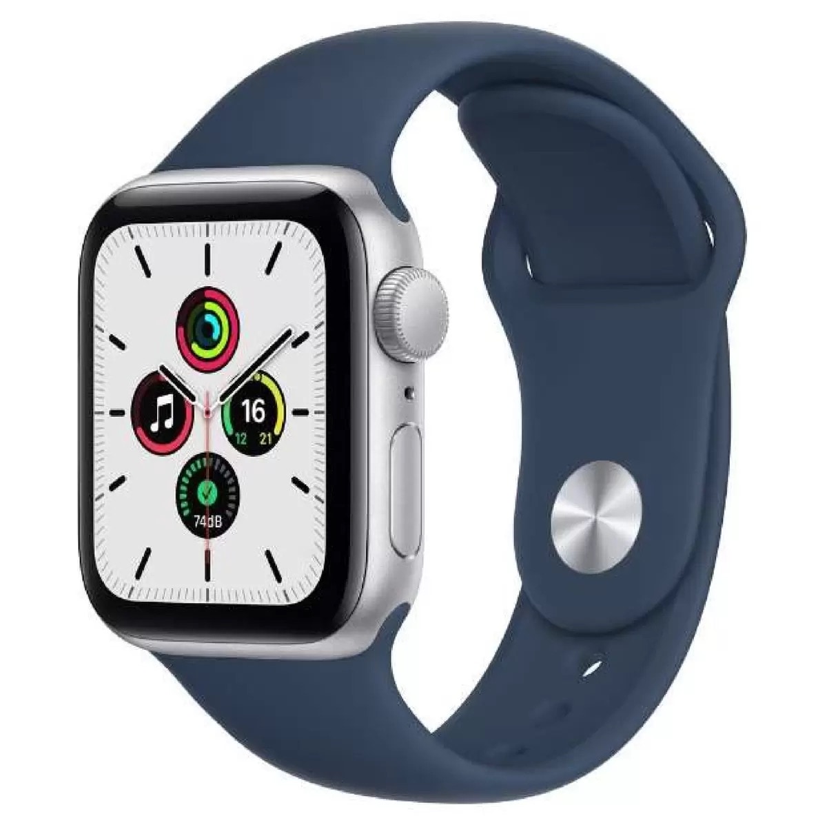 Apple Watch SE GPS 40mm シルバーアルミニウムケース アビスブルースポーツバンド 新品