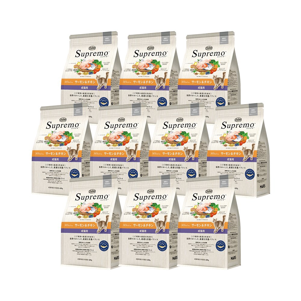 ニュートロ　猫　成猫用　サーモン＆チキン　４００ｇX１０袋　キャットフード　お一人様１点限り　ＣＲＣ35―15―50―00―00