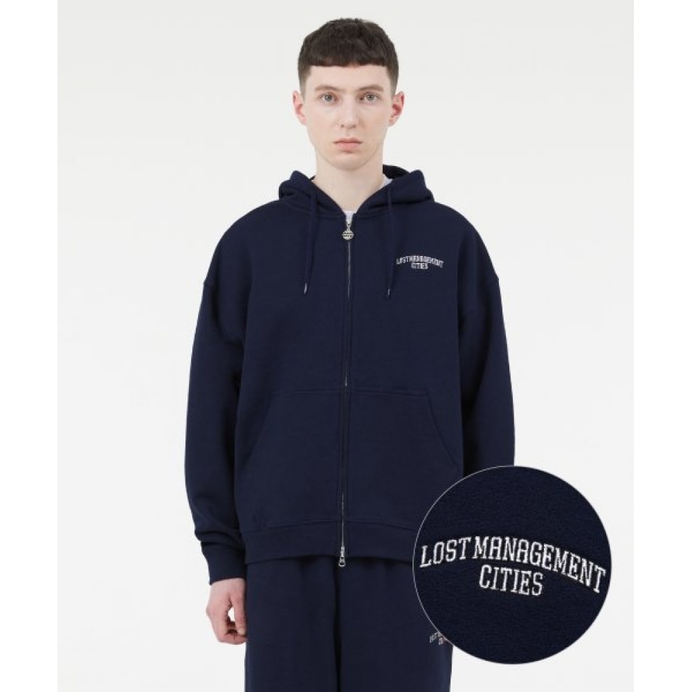 LMC アーチファンジップアップパーカーネイビー