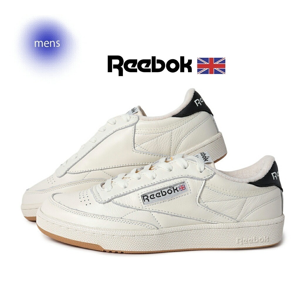 REEBOK リーボック クラブＣ ヴィンテージ スニーカー CLUB C 85 VINTAGE CHALK/BLACK ( ホワイト 白 メンズ ローテク 国内正規品 100233953 )