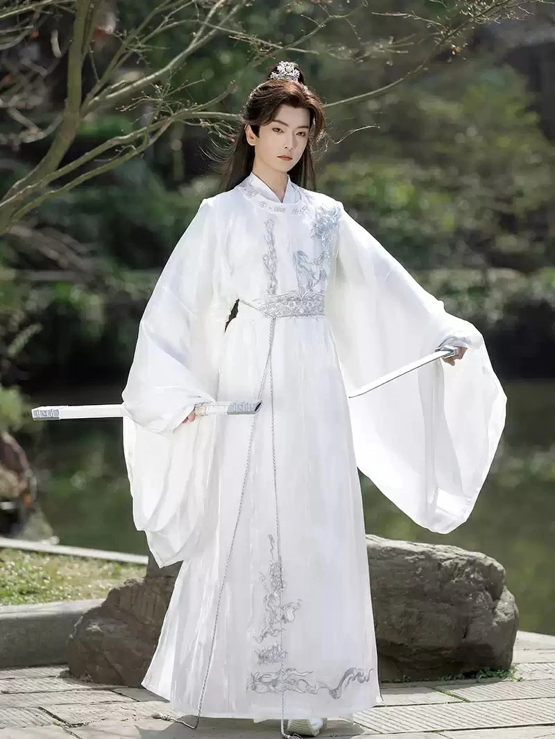 男女兼用 豪華的な漢服 唐風 花刺しゅう中華服 チャイナ服 丸襟ローブ 中華コスプレ衣装 メンズ レディース セット 中国伝統衣装 古代風 エレガント 時代劇 華流 コスチューム ハロウィン衣装 学園