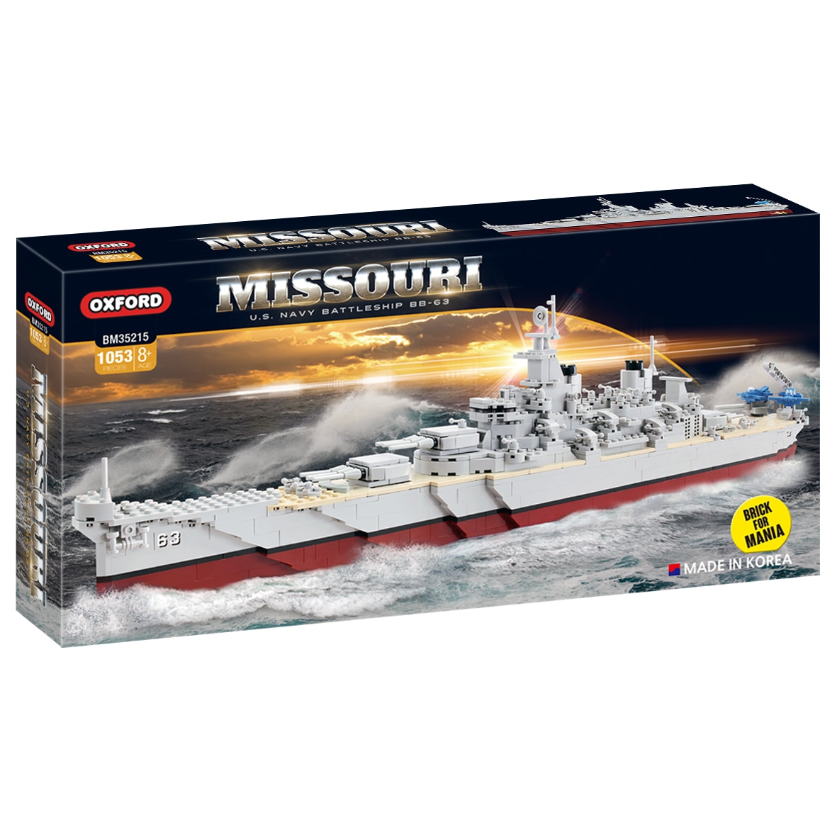 オックスフォードブリックフォーマニアミズーリ号輸出用ブロック玩具BM35215