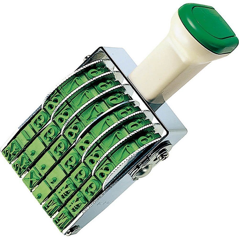 （まとめ買い）回転印 欧文数字 明朝体 1号 6連 IS-1-6 [x3]