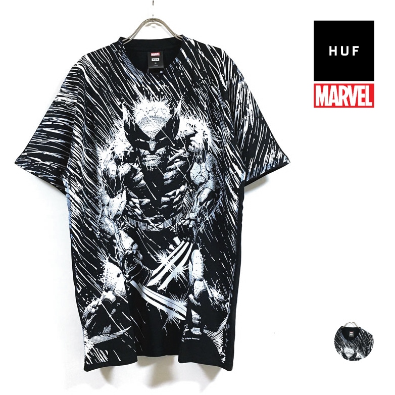 HUF ハフ MARVEL マーベル コラボ WOLVERINE RAIN 半袖Tシャツ メンズ