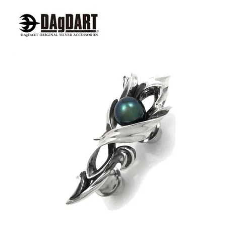 ダグダート DAgDART [Dice] フローイングデザイン ブラックパール シルバーラペルピン