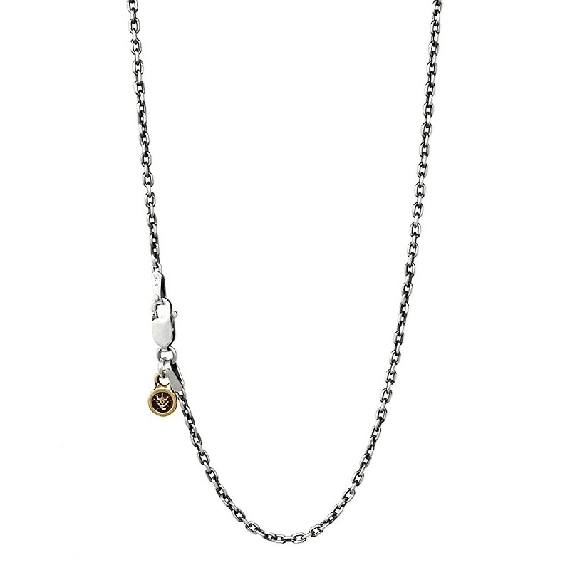 ビビファイ アズキチェーン シルバー925 x 真鍮 (チェーン幅2mm / 長さ50cm) VIVIFY VFC-002 小豆 ネックレスチェーン