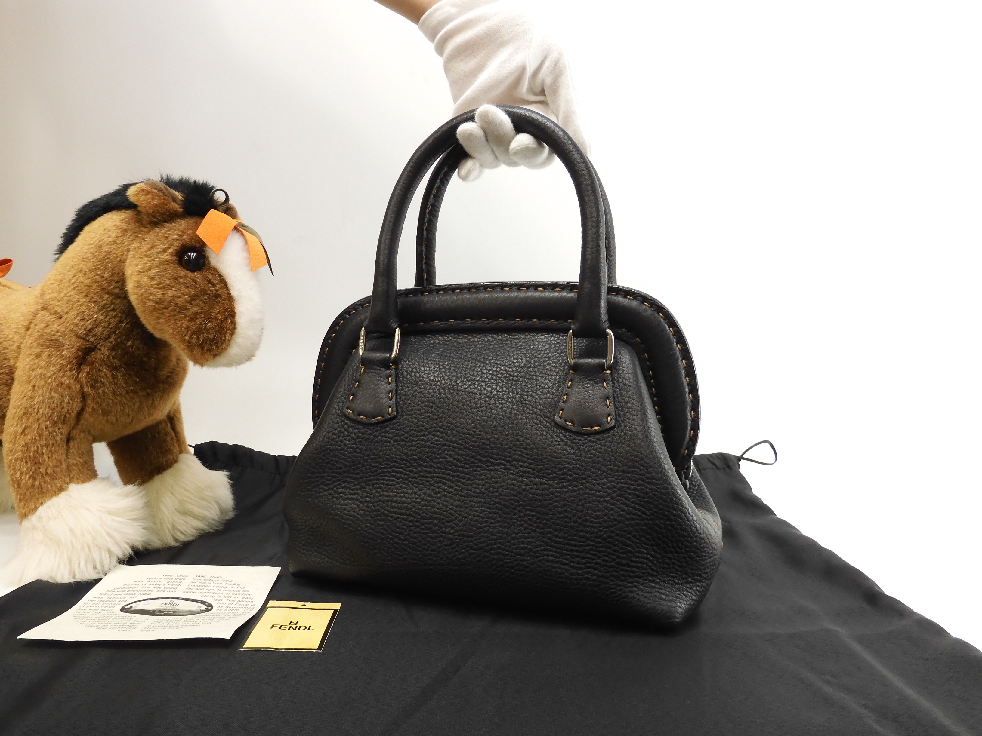 ハンドバッグ ドクターズ セレリアレザー黒 トートバッグ ミニ 美品@ 1