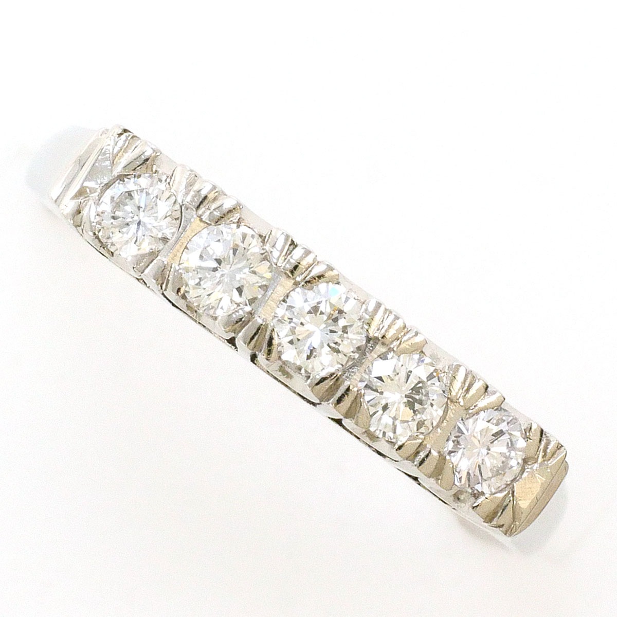 PT850 プラチナ リング・指輪 10.5号 ダイヤモンド 0.28ct 総重量約2.8g 中古