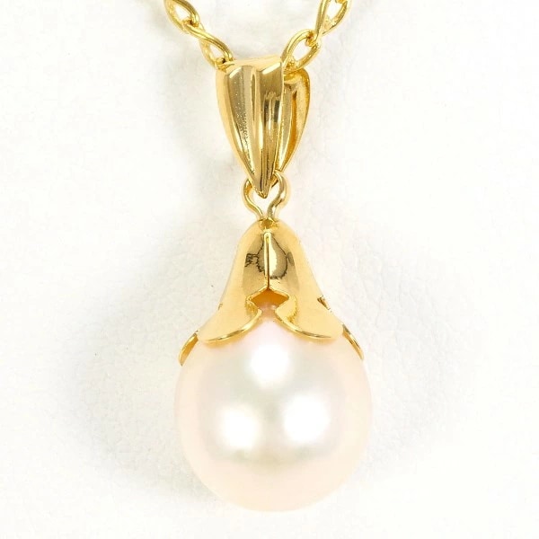 K18 18金 YG イエローゴールド ネックレス パール(真珠) 約43cm ジュエリー 中古