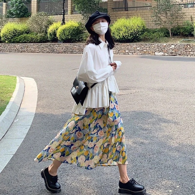 2024年初秋新作婦人服スモールフレグランスライトマチュア風味活発年齢軽減花柄スカートツーピーススーツ30%までに制限