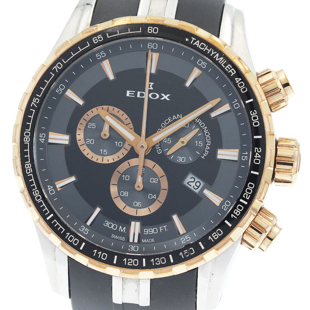 エドックス EDOX 10226-357RCA-NIR グランドオーシャン クロノグラフ クォーツ メンズ 良品 _948494【中古】