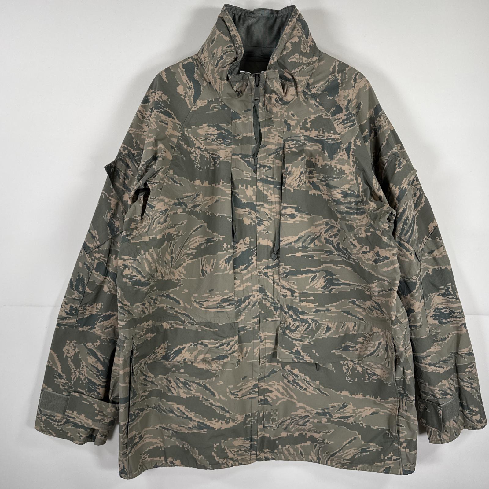古着 ミリタリージャケット ECWCS GORE-TEX タイガーカモ ゴアテックスパーカー デジカモ 米軍 迷彩 実物 large regular グレー メンズ 8,580円