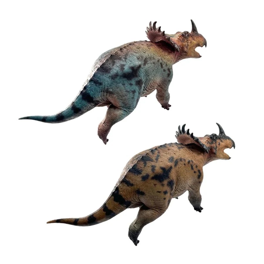 HAOLONGGOOD 1/35 サイズ シノケラトプス フィギュア 17cm級 PVC 塗装済 白亜紀 角竜類 ケラトプス科 草食系 恐竜 リアル 模型 プラモデル おもちゃ