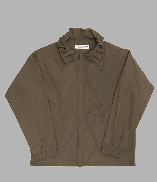 【THE MUSEUM VISITOR】 HEART EMBOSSED JACKET : BROWN
