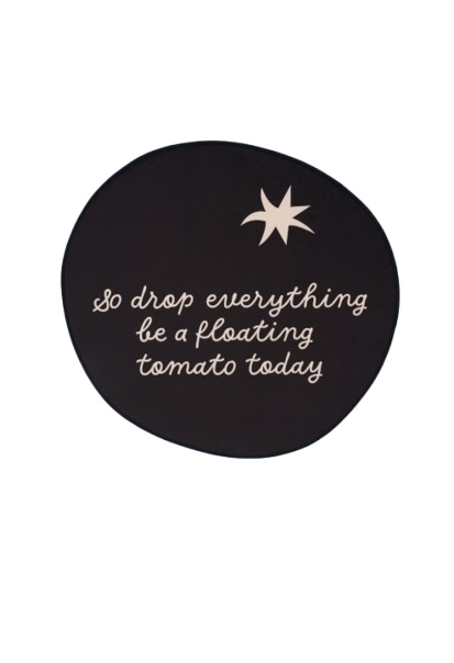 【NEW】ウェルカムマット ラウンド EVERYTHING TOMATO ブラック 70×75cm