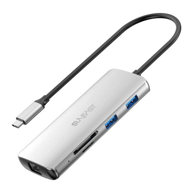 USB Type-C ドッキングステーション マルチハブ 8in1 PD100W給電可能 ケーブル長25cm アルミ合金 ［USB Power Delivery対応］　SE-HUB081ADPLCF