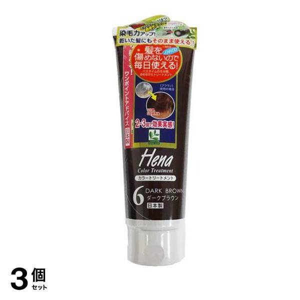 テンスター ヘナ カラートリートメント 6ダークブラウン 250g 3個セット