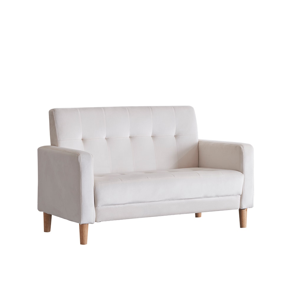 E59ソファー 二人がけソファー 2人掛け 幅105cm高さ12cmリビングソファ 肘付き ロボット掃除機も通れる ベルベット調 かんたん組立 1人用にも おしゃれ かわいい 東京倉庫から発送