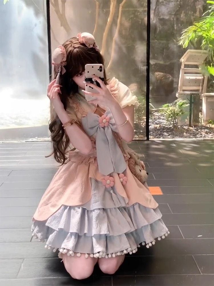 かわいい女の子ロリータスタイルロリータナショナルスタイルプリンセススカートスカートスカート女性