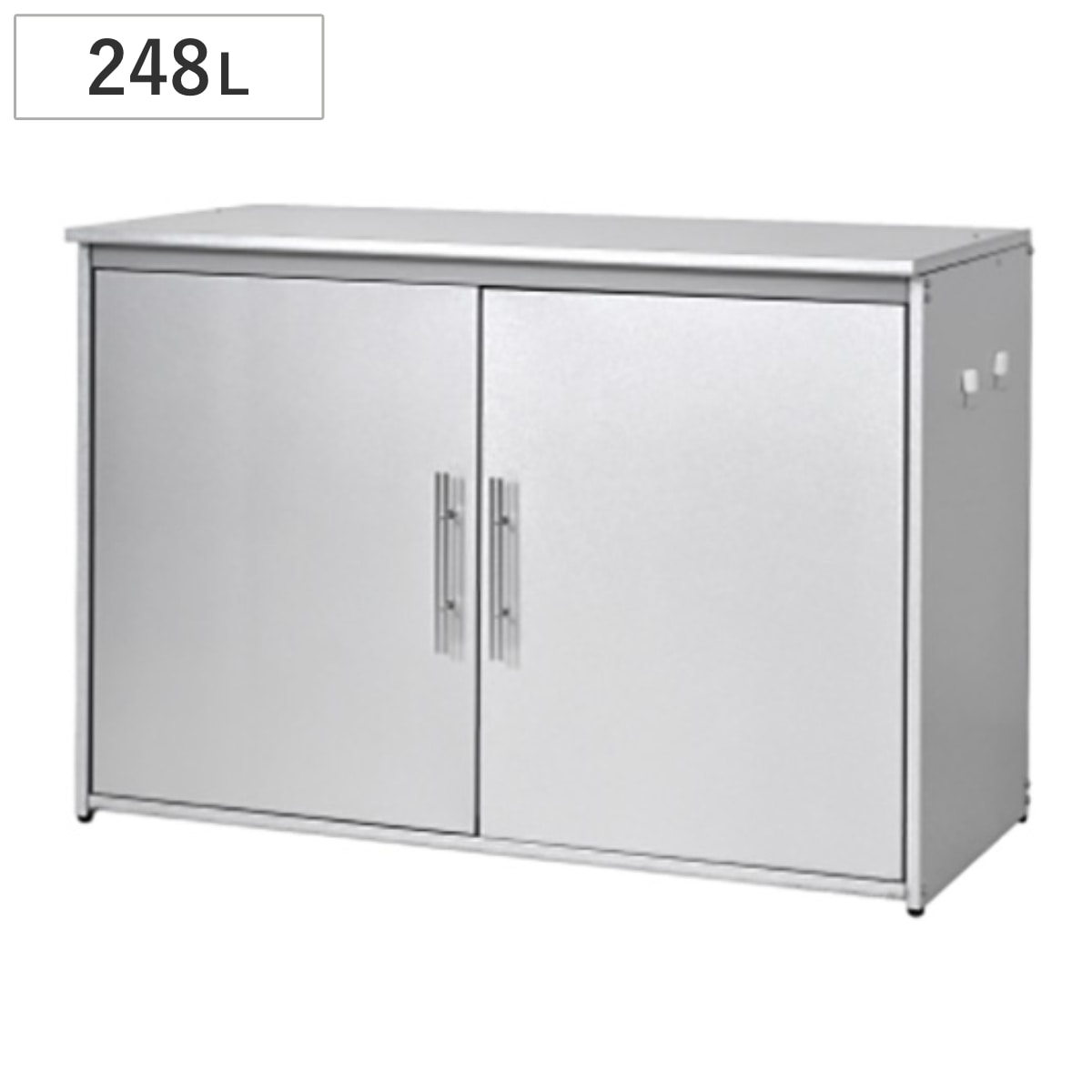 ゴミ収納庫 屋外用 248L オールガルバ製 上開き 前開き 2面開閉式 幅100x奥行49x高さ69.5cm ごみ箱 コンテナ 大容量 大型 ダストボックス 日本製 ゴミ置き場 ゴミ 収納庫