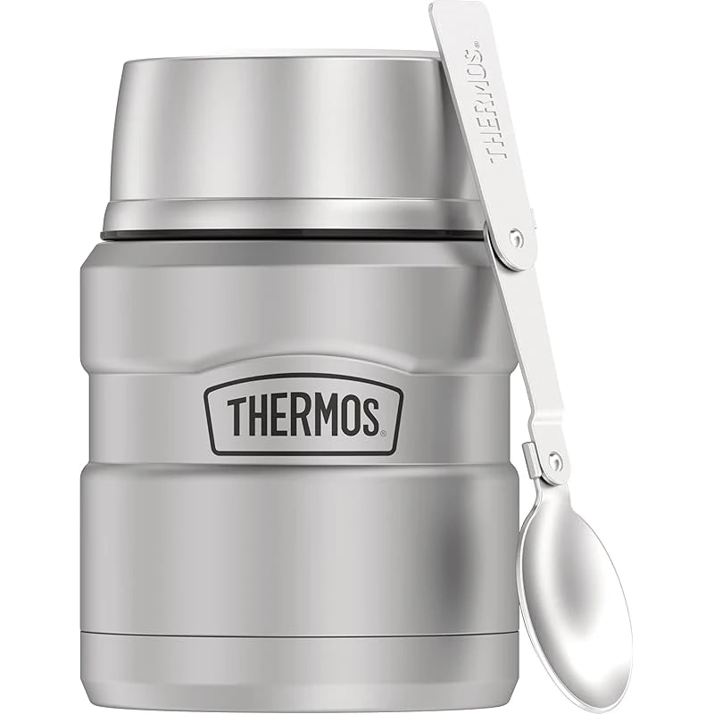 【即納】Thermos サーモス ステンレスキング・シルバー・フードジャー(0.45L) 保温性 (シルバー)