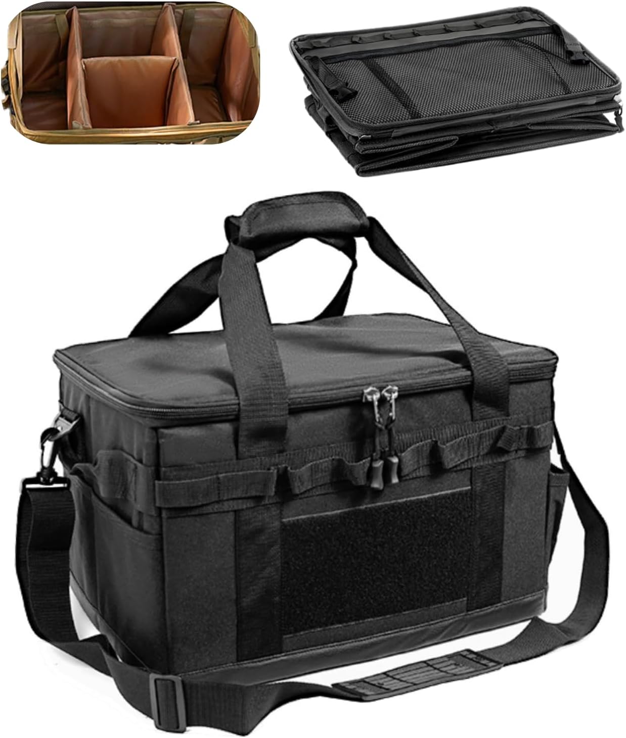 便利な 大容量 ソフトコンテナ 60L ボックス アウトドア キャンプ 収納ボックス 折り畳みコンテナ 屋外 防水 折り畳み 蓋付き ツールバッグ キャンプギア (ブラック 60L)