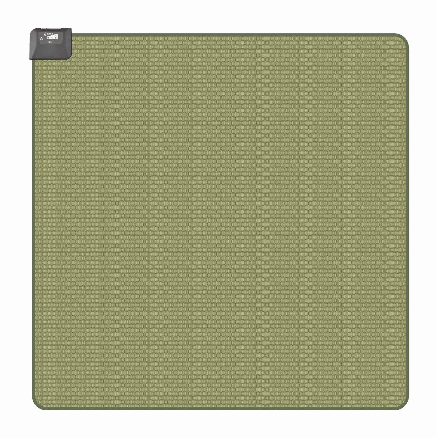 広電(KODEN) ホットカーペット 1畳 正方形 125×125cm 防水 グリーン 畳柄 省エネ スライド温度調節 CWC1013-TGY