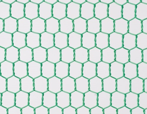 送料無料ビニール　亀甲金網　グリーン　#2010mm　910mm幅30m K