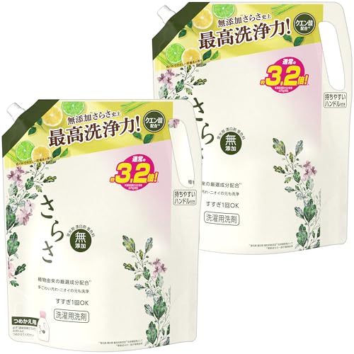 さらさ 液体洗剤 詰め替え 2.15kg×2袋 無添加 植物由来の厳選成分配合 【まとめ買い】 [大容量]