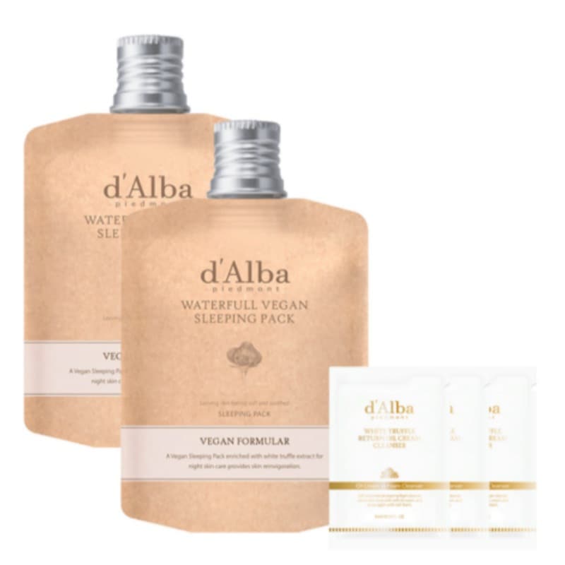 【60ml×2本＋4ml×3個／合計132ml】ウォーターフル スリーピングパック セットナイトパック 保湿 ビーガン 韓国コスメ